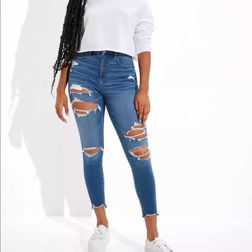 2/$50 BNWT OLD NAVY CURVY JEGGINGS HIGH WASTED DISTRESSED SZ 12